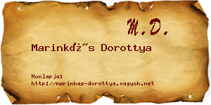 Marinkás Dorottya névjegykártya